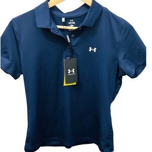 Under Armour Zinger Golf Polo Shirt Midnight Navy 1389590 Women's Small NWT